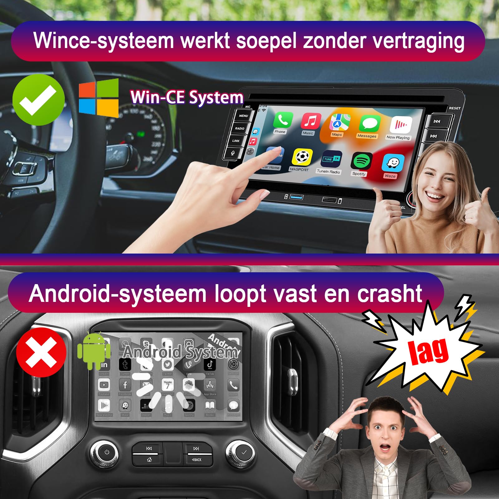 [Upgrade] Liulbobu Wireless Carplay Car Radio for VW Passat Golf 5 6 Polo MK5 T5 Skoda Jetta Caddy EOS Touran Android Auto, 7 inch Bluetooth Double din Car Stereo for/FM/AM/USB/RDS/High Power