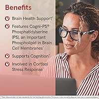 Vista 4 de Jarrow Formulas PS100 Phosphatidylserine 100mg, Dietary Supplement for Brain Health and Cognitive Function Support, 30 Softgels, Up to a 10-30 Day