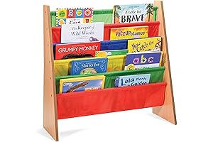 Sagler Toddler Book Shelf Organizer- Wooden Bookshelf for Toddlers