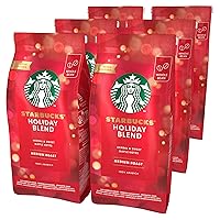 STARBUCKS Holiday Blend Caffè in grani Tostatura Media, 6 Sacchetti da 190g (1,14kg)