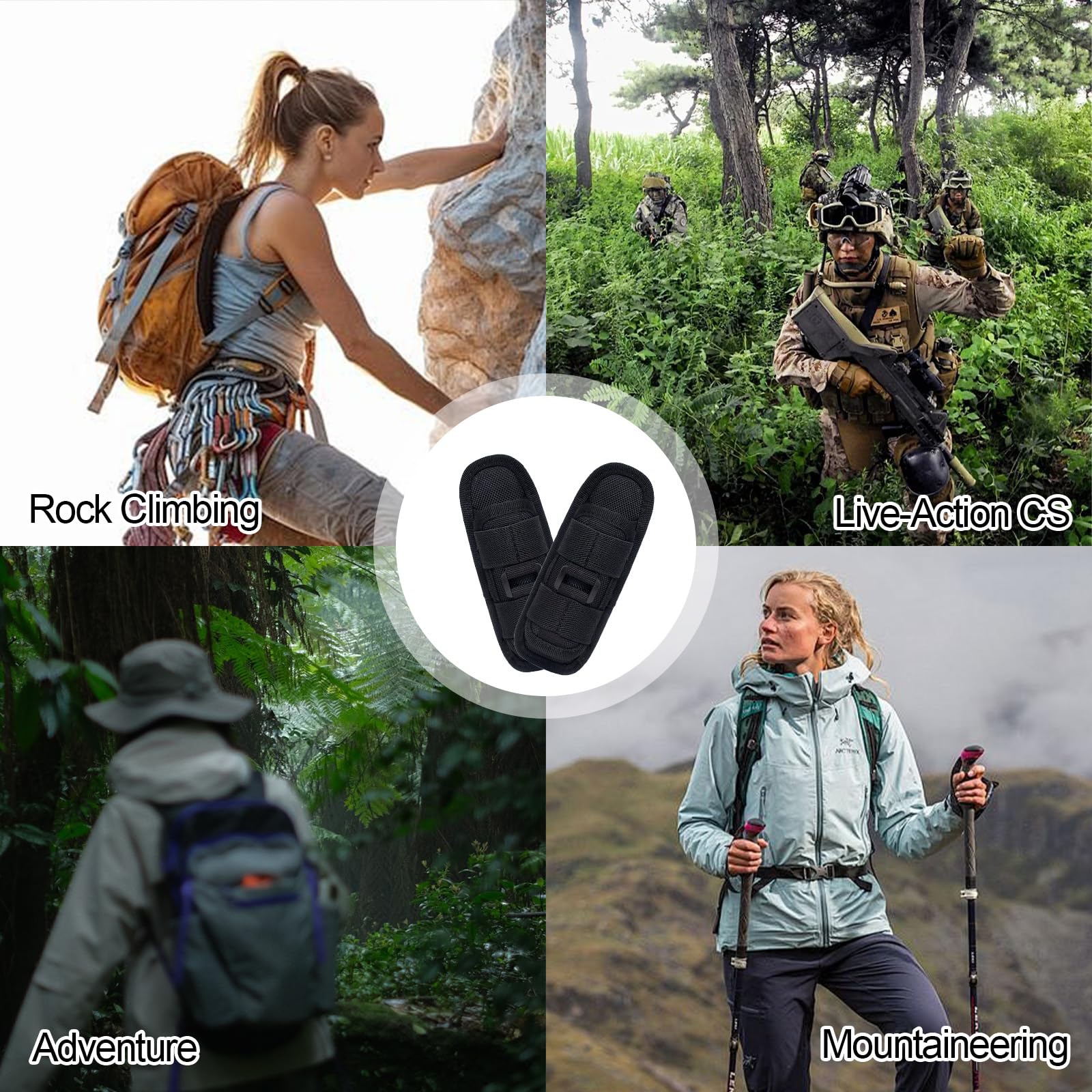 Funda de Linterna Táctica Molle Giratorio 360 Grados Nailon Bolsa para Linterna Senderismo Camping