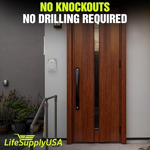 Miniatura 65 de Cable de extensión RV de 50 pies de 50 amperios (14-50P/SS2-50R) con 4 clavijas macho y mango de agarre, hembra con conector de bloqueo giratorio