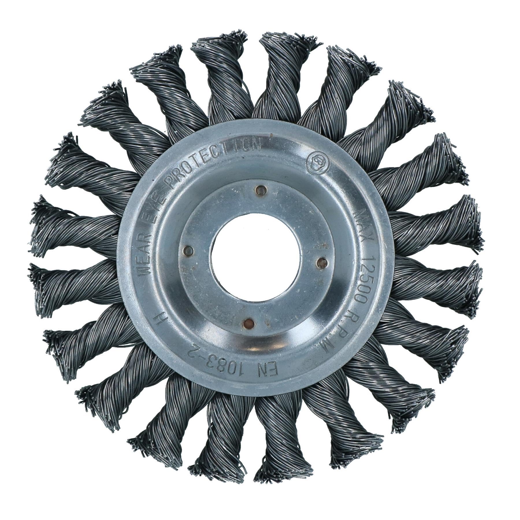 Flat Twist Knot Wire Wheel Brush 115mm 22.2 Bore Deburring Angle Grinder TE579