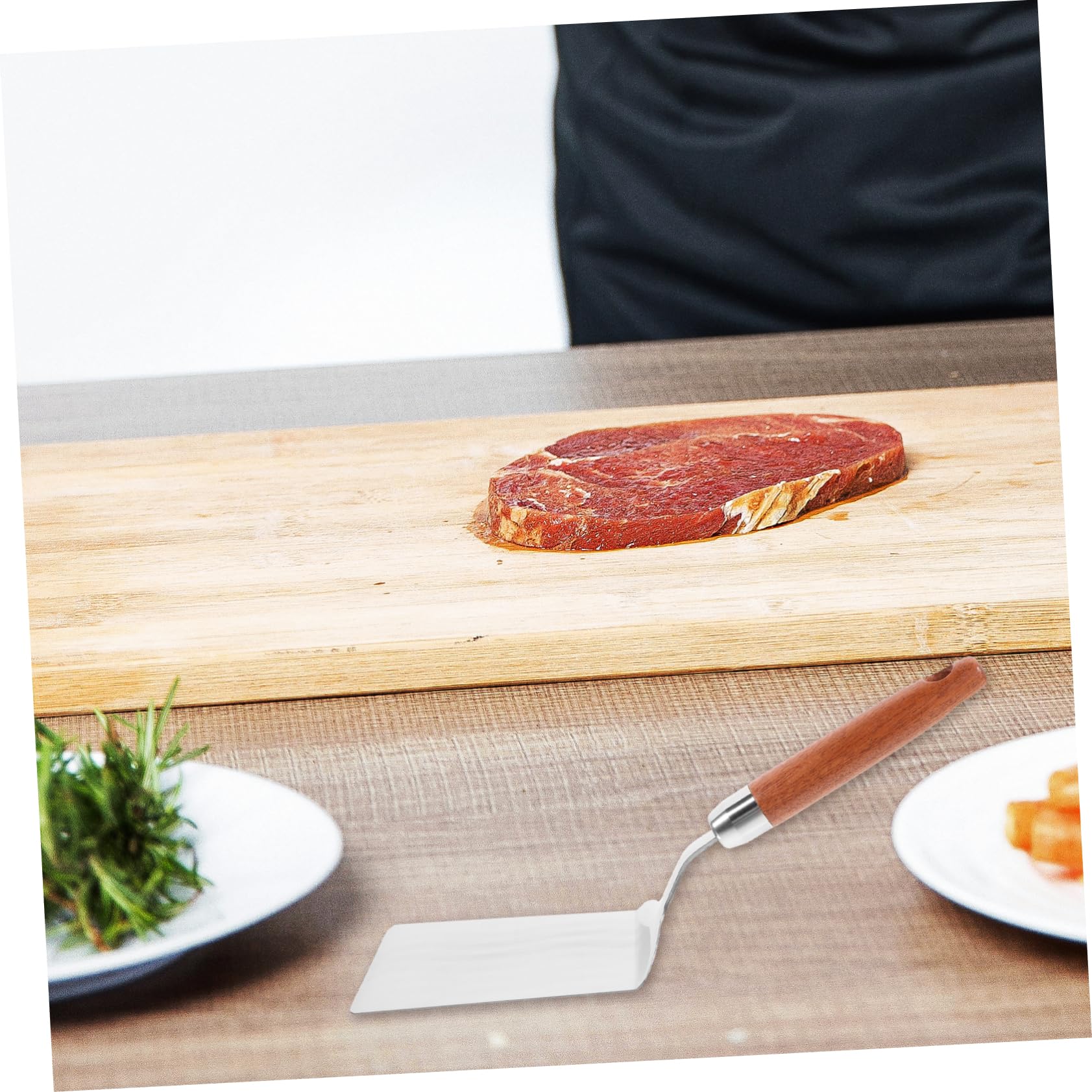 IMIKEYA 4stücke Pfannenwender Mit Holzgriff Rutschfeste Kochspachtel Vielseitig Einsetzbar Wenden Von Steaks Und Pfannkuchen Spülmaschinenfest Und Langlebig