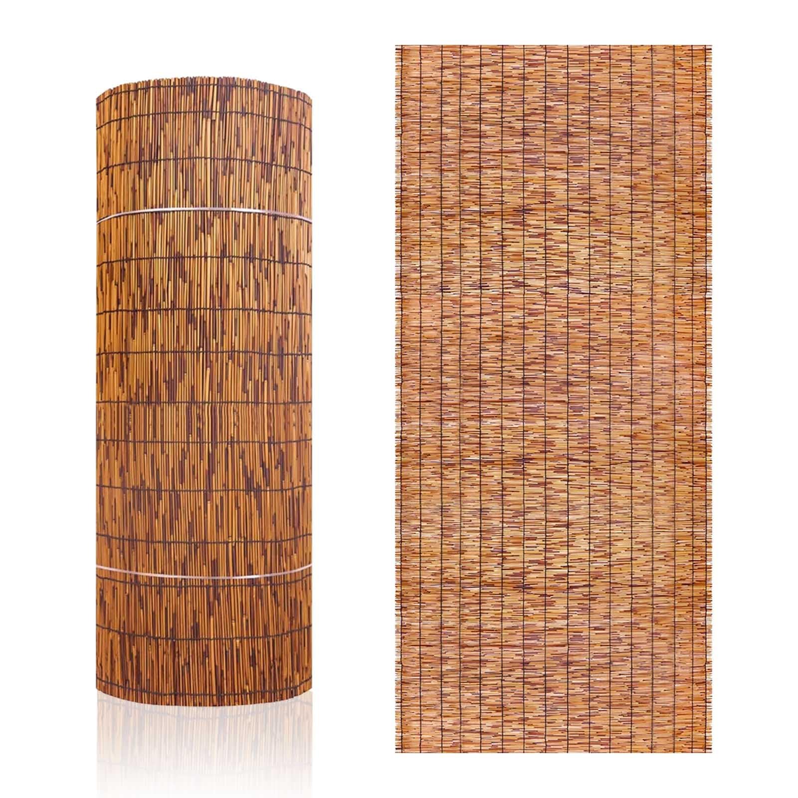 Rotolo di recinzione in bambù naturale, per esterni, traspirante, altezza 50-170 cm, ideale per giardini, terrazze e balconi