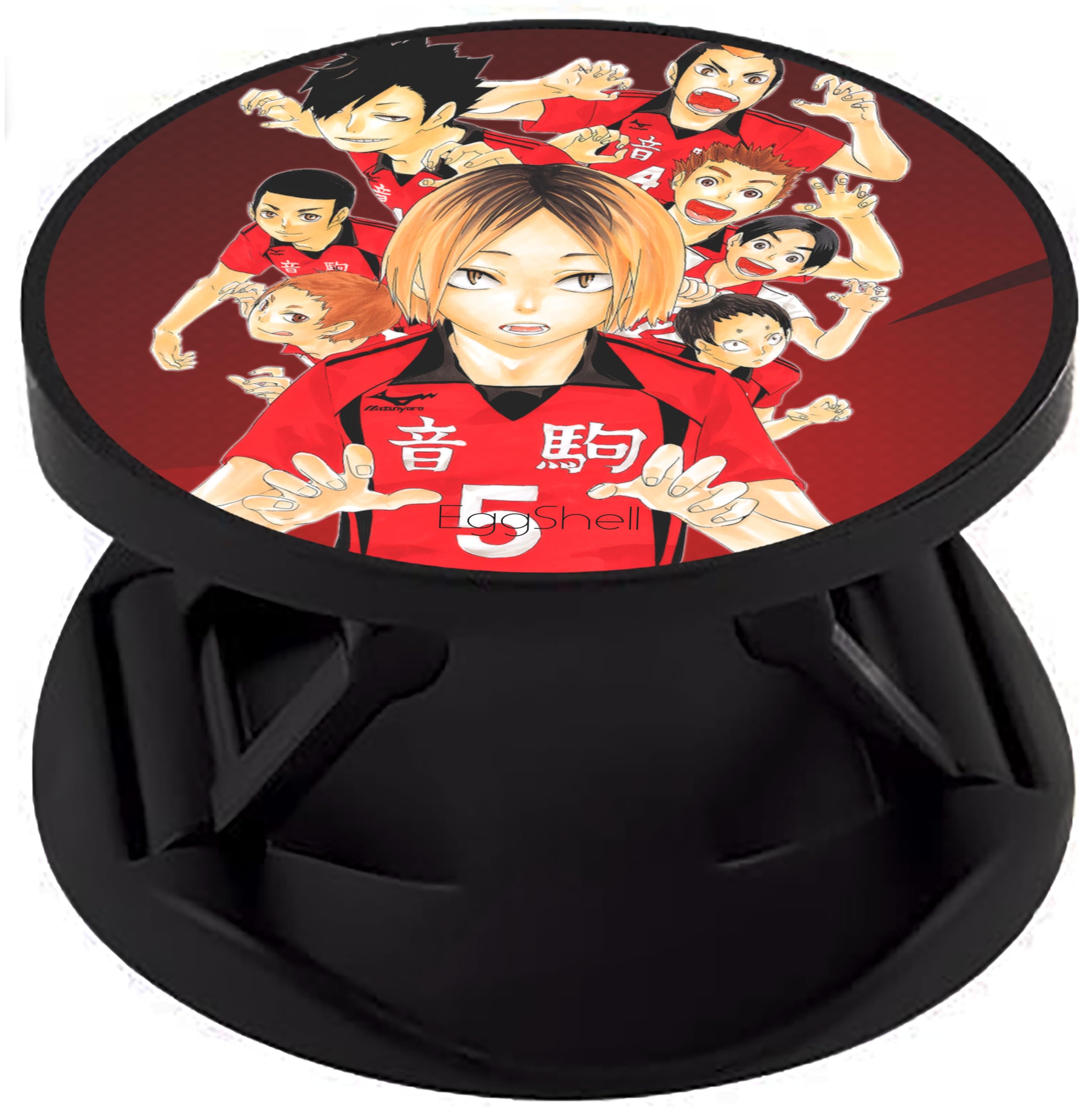 eggshell Traditional Pop Grip Universal Pop Holder for All iPhone & Android Smartphones | 360° Rotating Finger Grip | Adjustable Mobile Stand ABS Phone Case Grip ((Nekoma High Haikyu))-image-17
