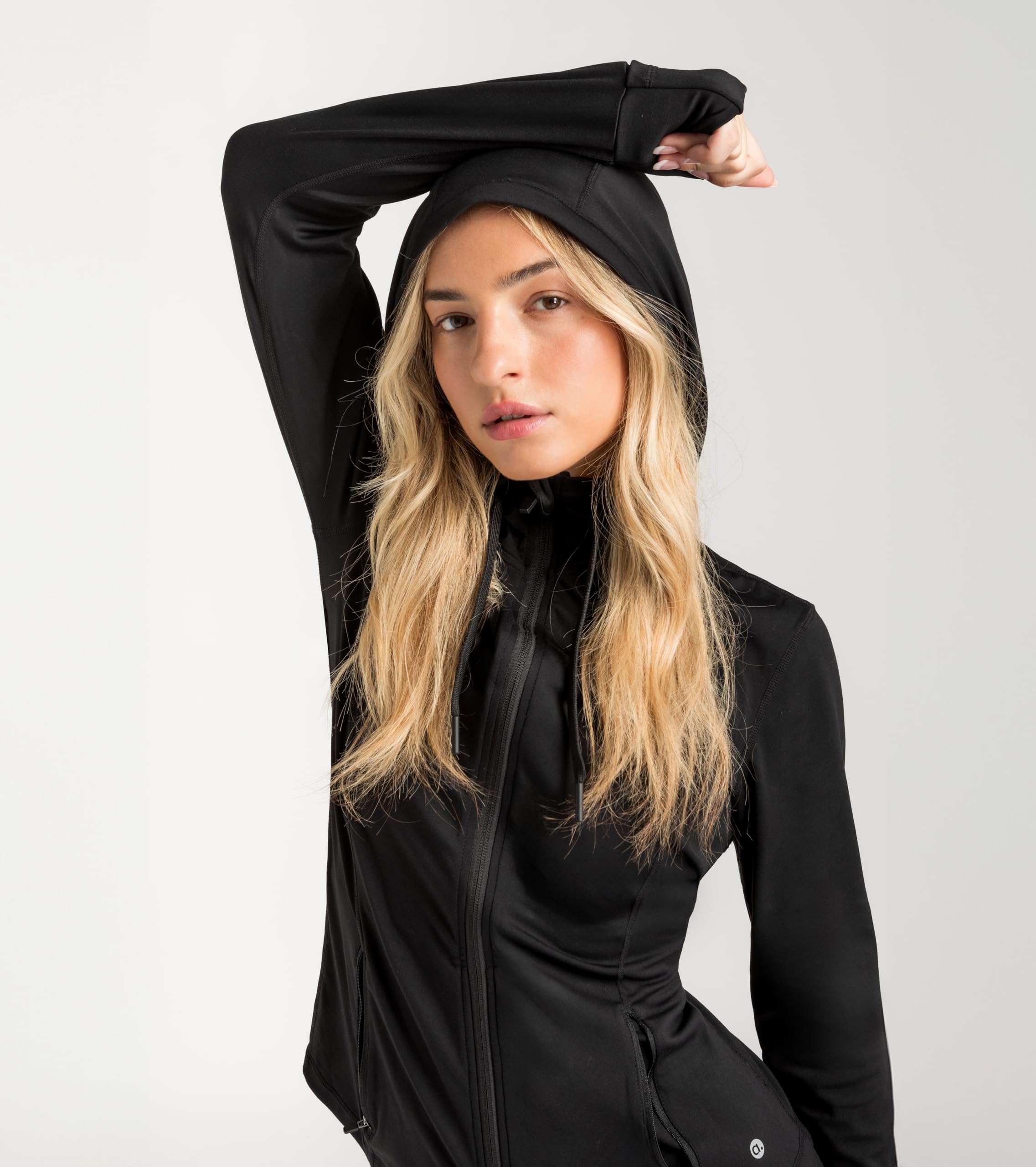 Slim Fit Casual Full-Zip Hoodie Zip-up Hoodie Mujer (Pack de 1)
