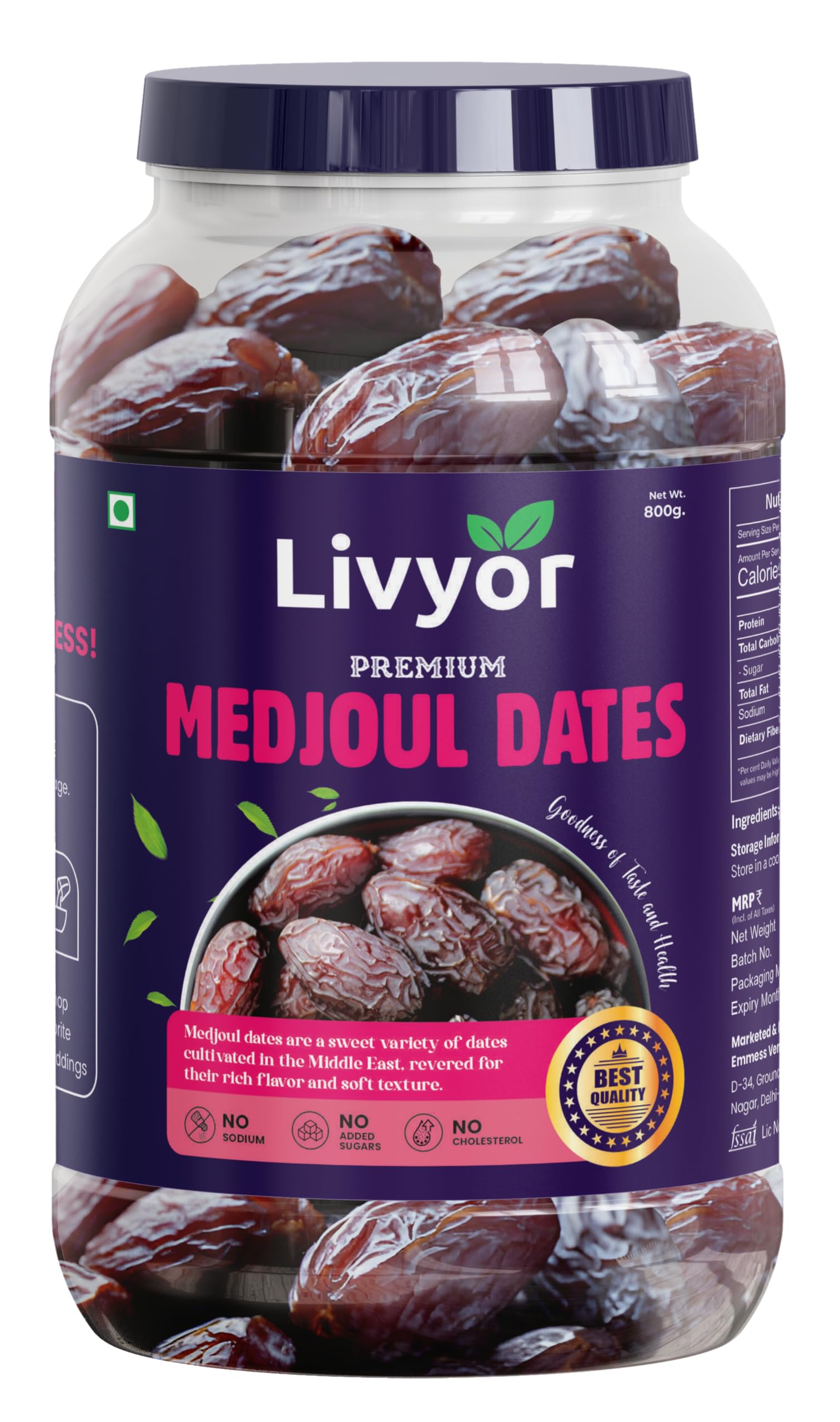 Livyor Medjool/Medjoul Dates | Khajoor | Khajur Dry Fruits (800 grams) (B0CNTDVMQP) Amazon Price History, Amazon Price Tracker
