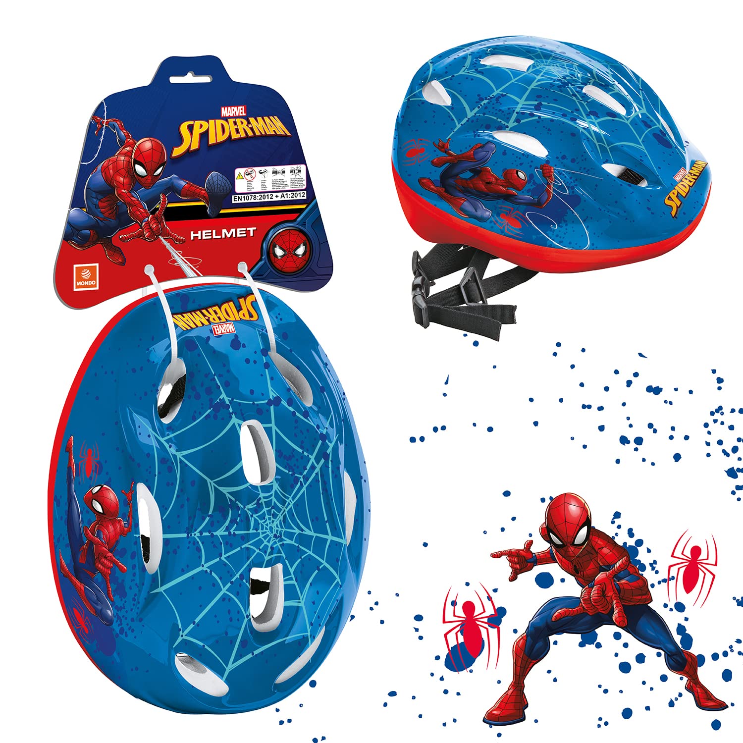 Mondo Toys - Casco Bici per bambini Design Spider-Man - 28619