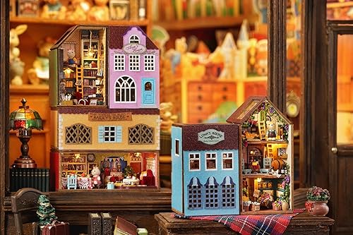Miniatura 10 de Kit de casa de muñecas en miniatura, juego de casa de cocina de madera 3D, perfecto para mini construcción, regalos creativos, decoración del hogar