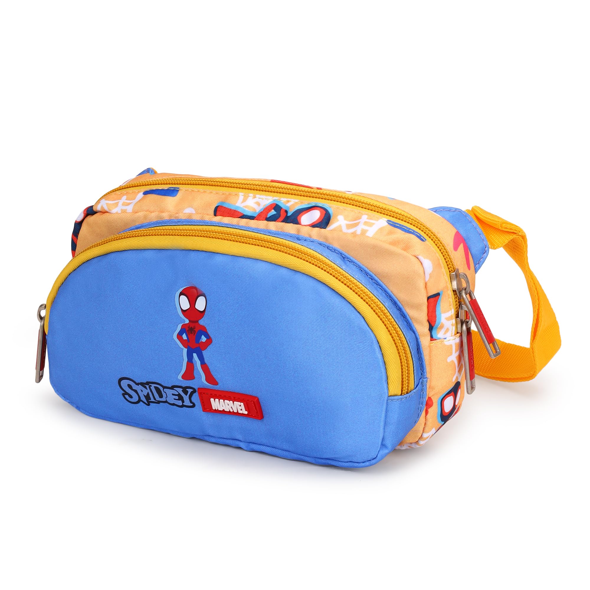 Marvel Spidey Kids Waist Bag for Boys | Adjustable Waist Strap | Dual Zip Compartments | Lightweight Polyester Travel Fanny Pack for Travel & Outdoor-image-33