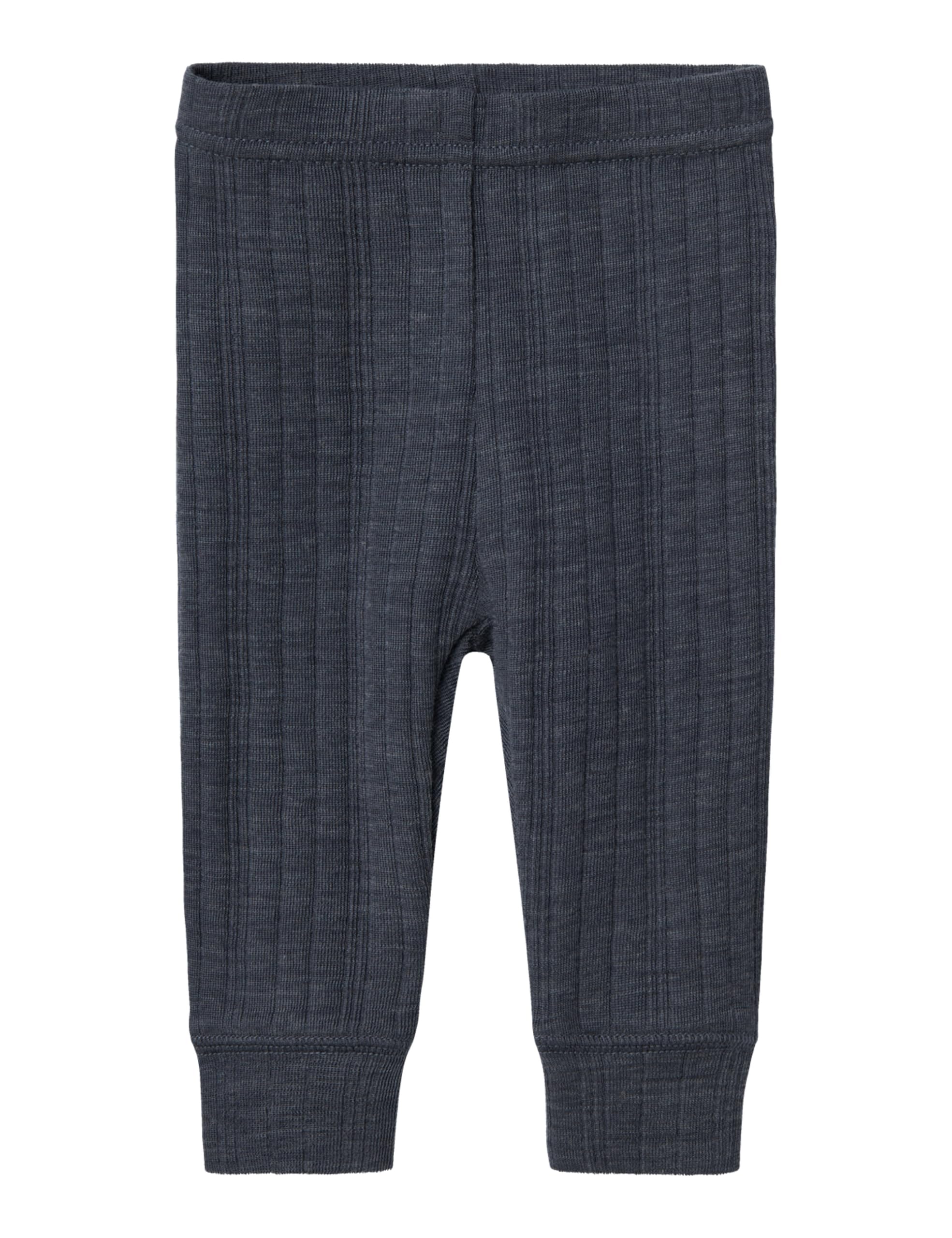 NAME IT Nbmwang Wool Needle Longjohn Solid Noos - spodnie piżamowe Niemowlęta - chłopcy