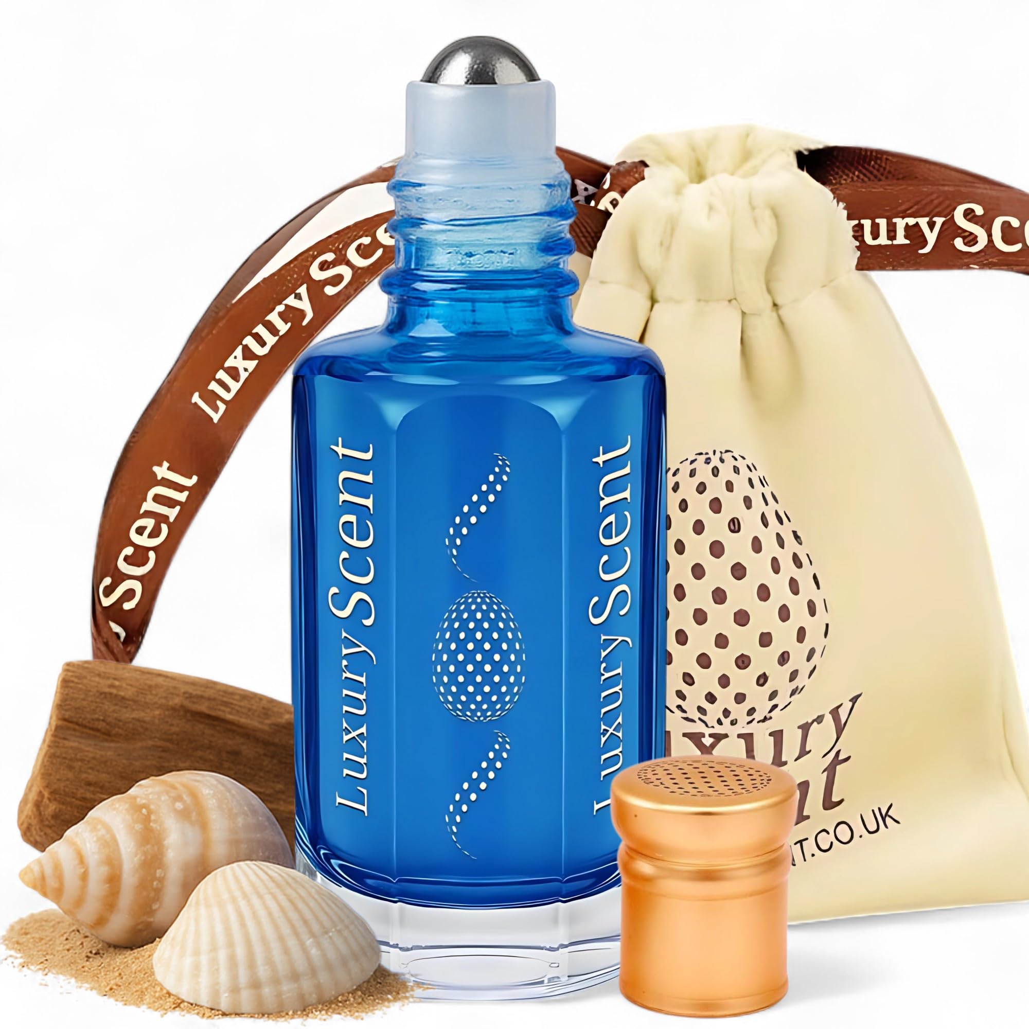 Perfume Oil Ocean Cedar 6ml Roll-On by Luxury Scent – Long Lasting Alcohol-Free Unisex Attar with Clean Fresh Musky Floral Arabian Inspired Notes, Travel Size Body Oil Fragrance for Men & Women