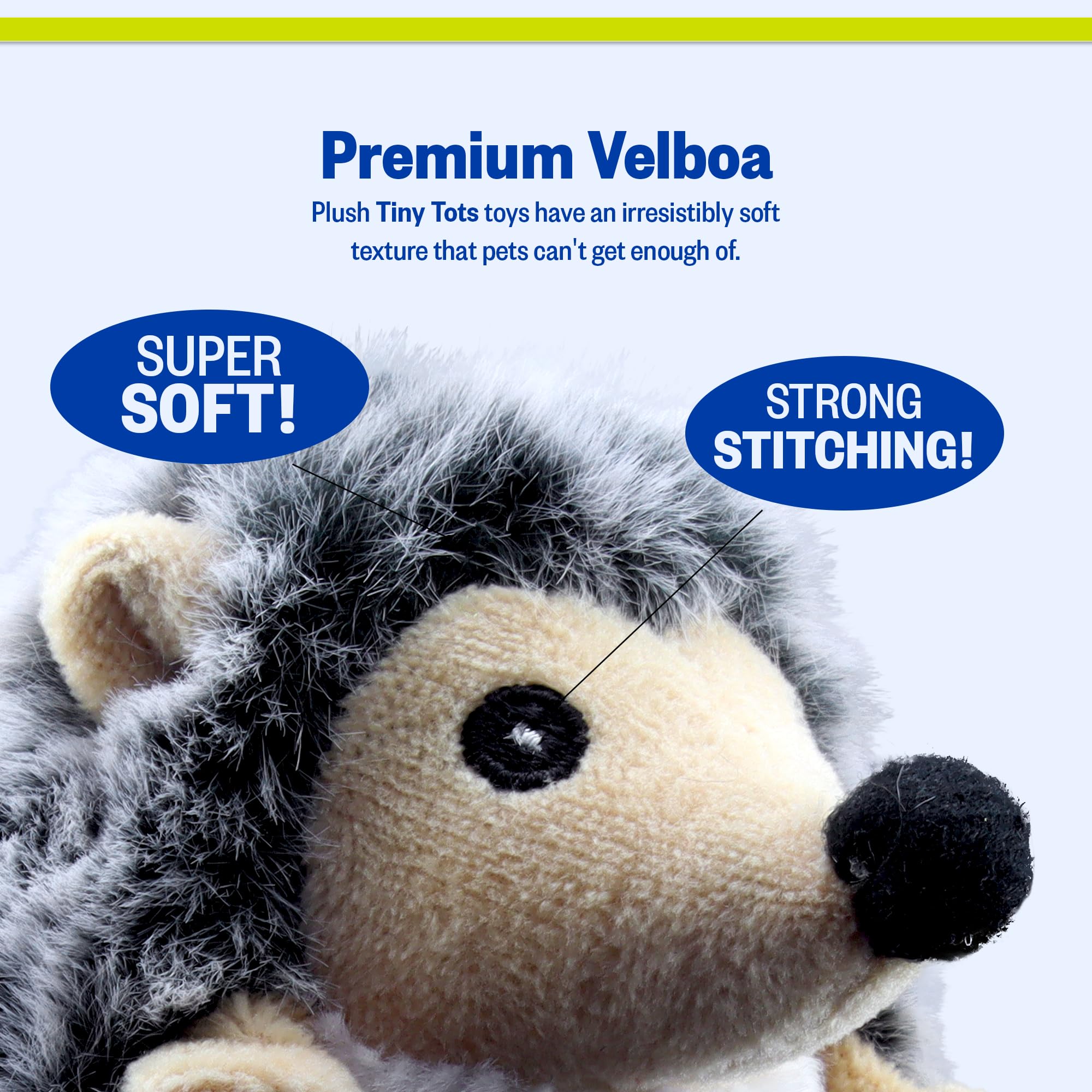 PetSport Tiny Tots - Juguete de Peluche con chirriador para Perros pequeños