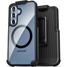 Encased SlimShield for Samsung Galaxy S25 Case with Belt Clip Compatible with MagSafe Qi2 Slim Magnetic Holster Case Clear