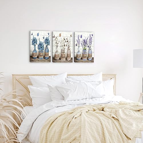 Miniatura 2 de Arte de pared de granja, lienzo de flores de naturaleza muerta, arte de pared para relajarse y relajarse, imágenes para decoración de baño