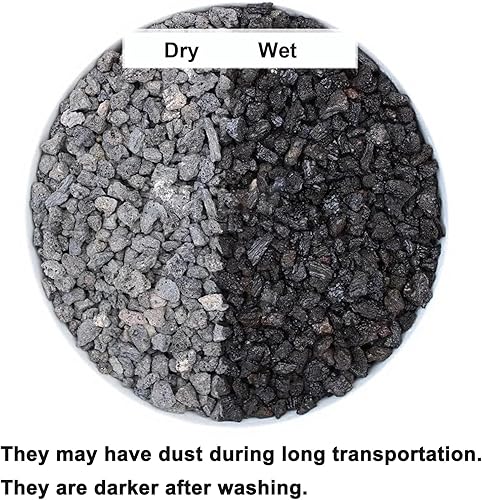 Miniatura 2 de Aditivo de suelo de roca de lava hortícola negra de 5 libras para cactus, rellenos de jarrones, suculentas y plantas de terrario, sin tintes ni