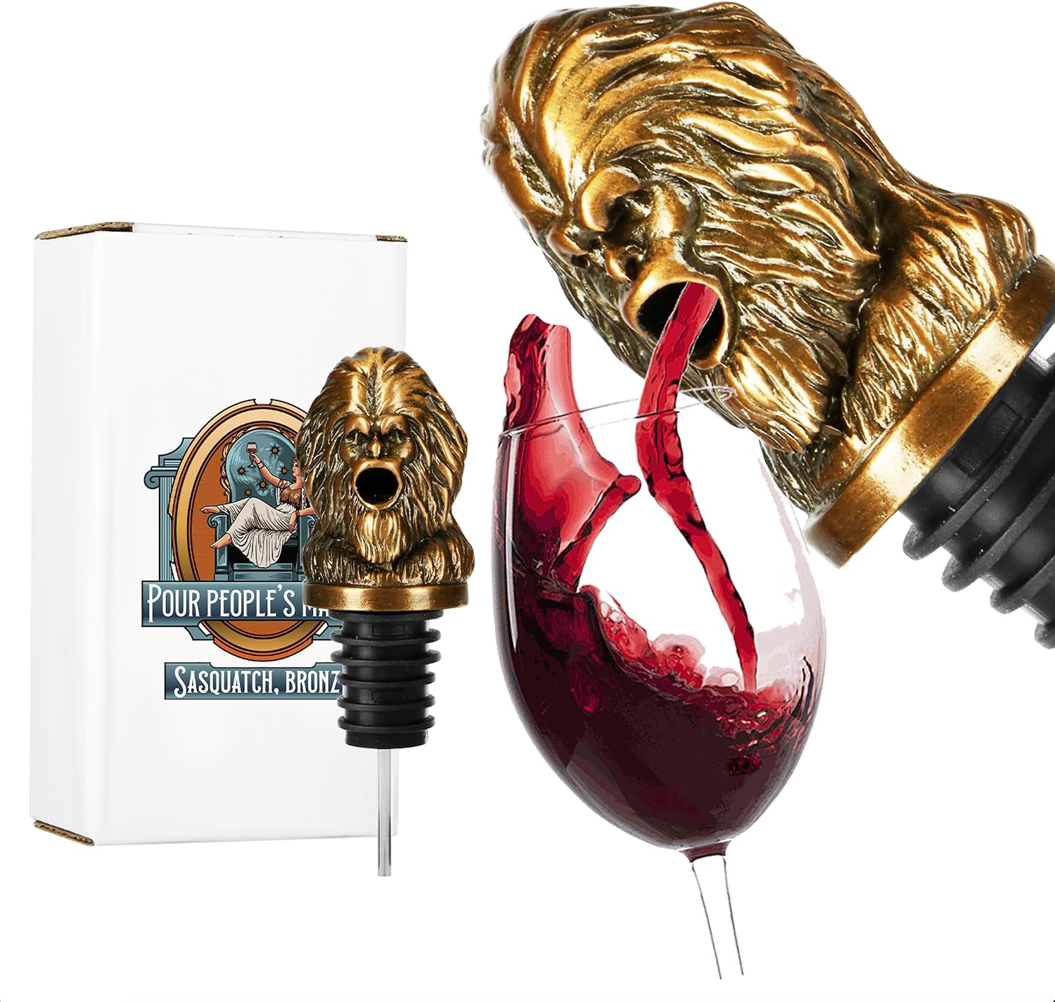 Pour People's Market Wine Aerator & Decanter - Bigfoot Pour Spout - Unique Gift for Wine Lovers - Great for Parties