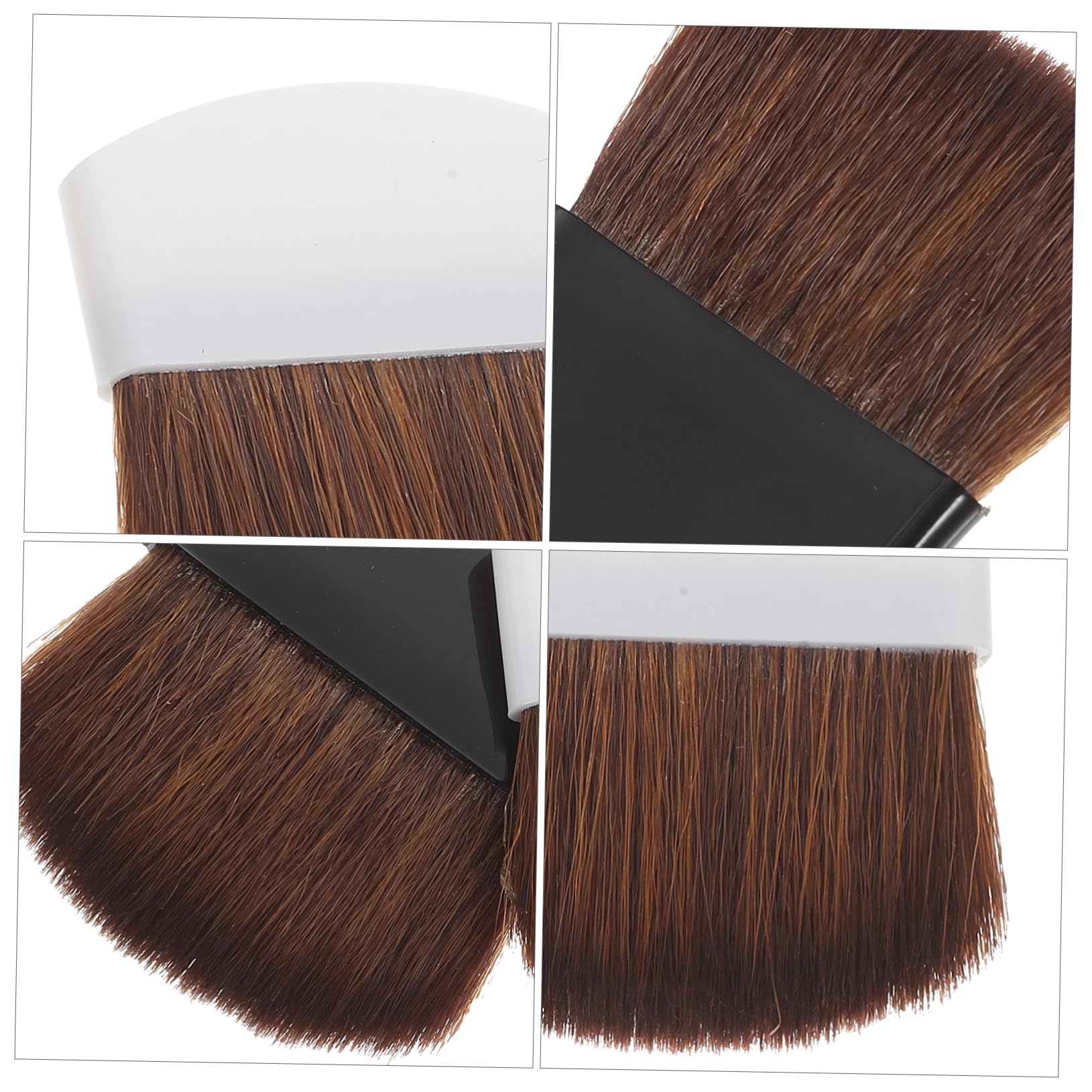 SHERCHPRY 2pezzi Pennello Blush Polvere Realizzato in Plastica e Crine Di Cavallo Design Compatto e Portatile Impugnatura Liscia Adatto Per Trucco Viso e Fard Bianco e Nero