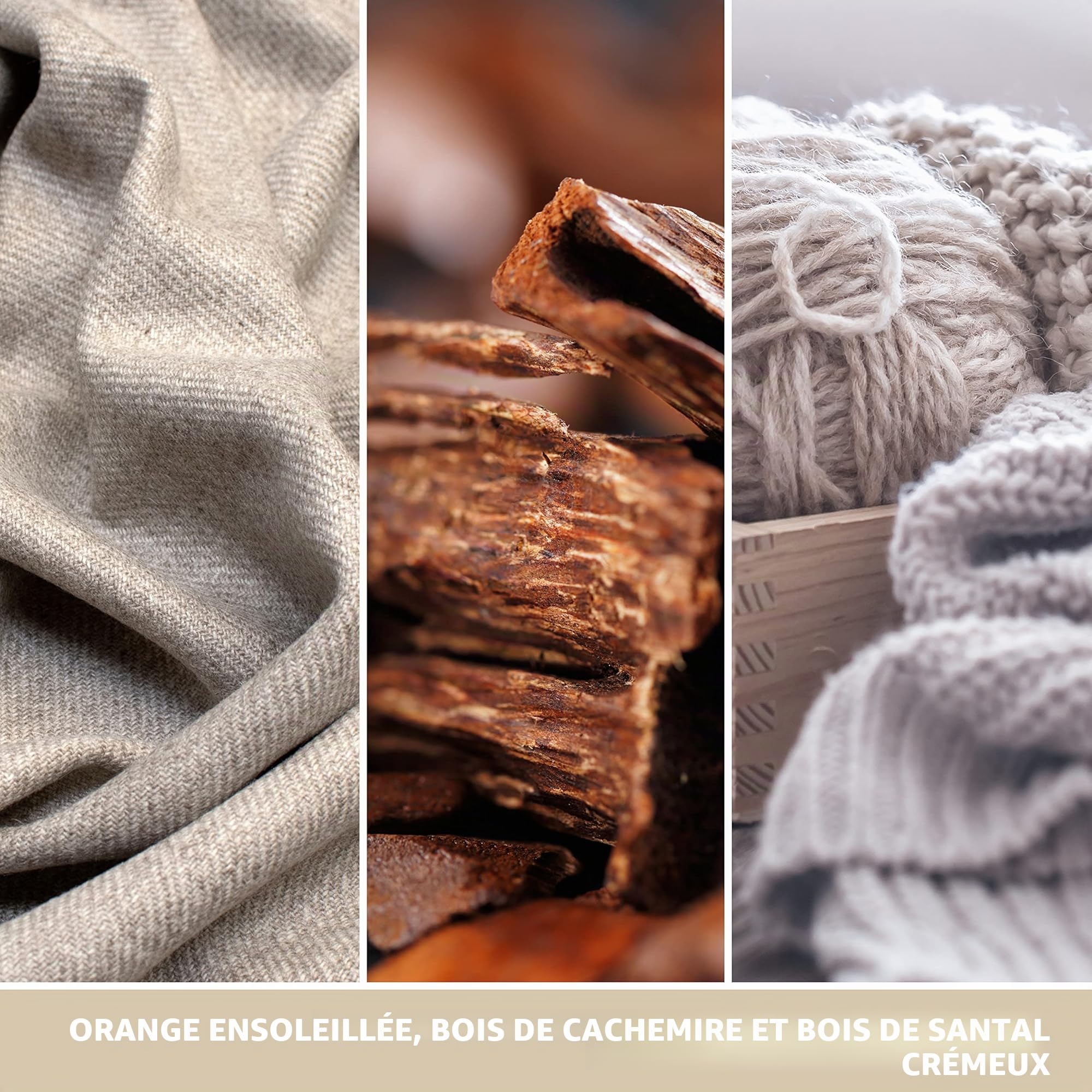 YANKEE CANDLE Signature Bougie parfumée Cachemire Délicat ; Grande Bougie Jarre Longue durée ; Mélange de cires de soja