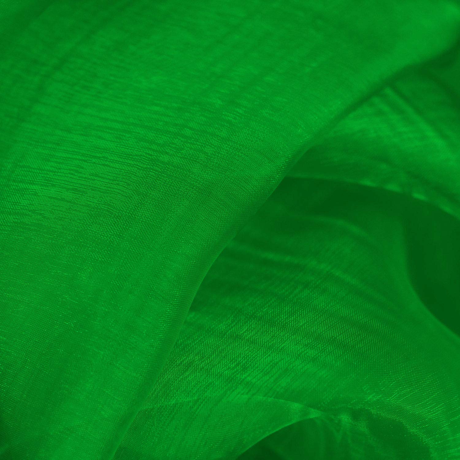 Sheer Organza Fabric 60 Inch 150cm Wide Decoration Dress Voile by The Meter (Flo Green)