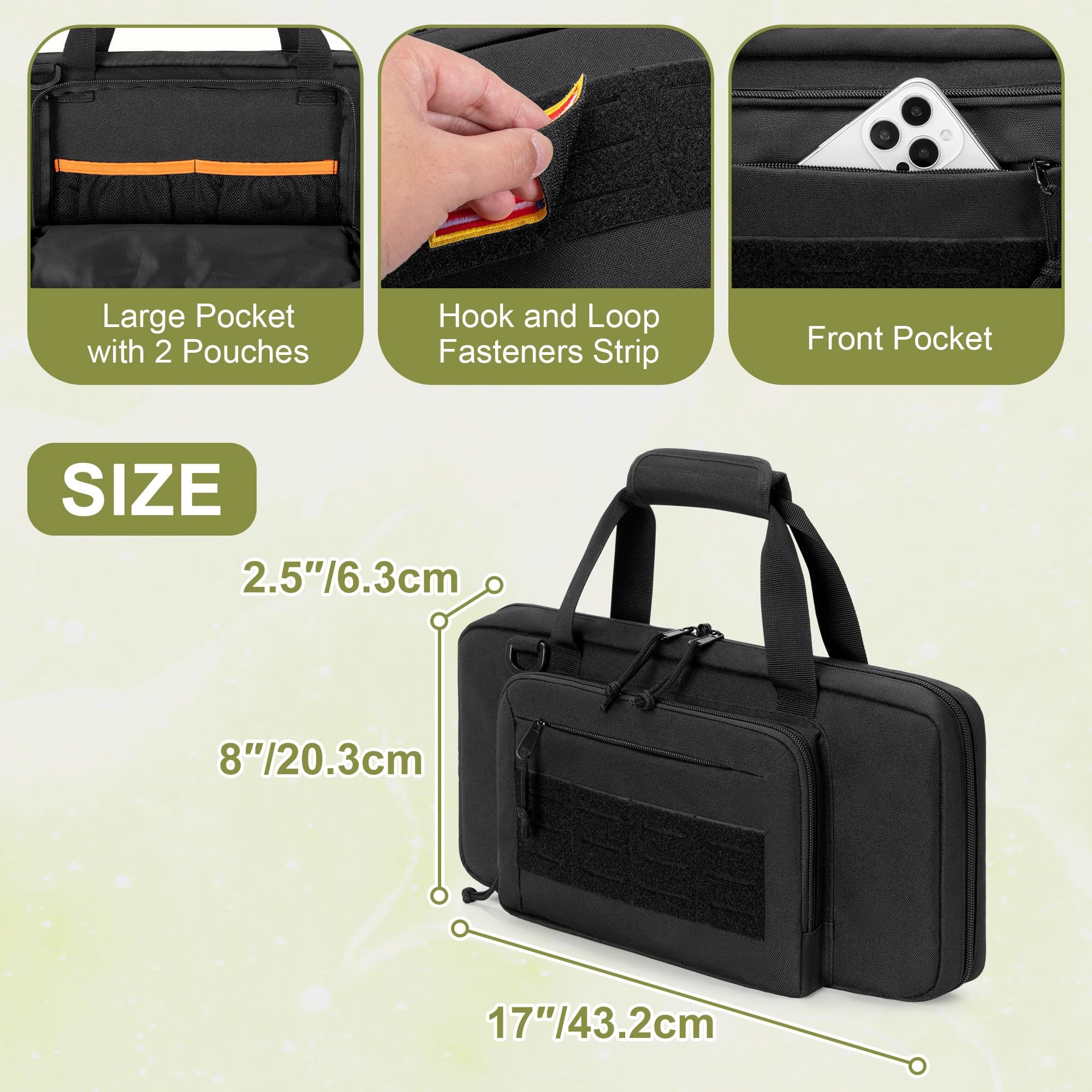 samdew Borsa per Coltelli da Chef con Tracolla Rimovibile, Solo Borsa | Custodia con 18 Scomparti per Set di Coltelli da Chef Professionali (uso in Cucina, Escursionismo e Viaggio)