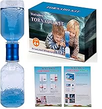 Tornado Maker, Bottle to Bottle Transfer Connectors, 2pc Clear Bottles, No Leak, Tornados Toys for Kids, Weather Science Experiment Toy