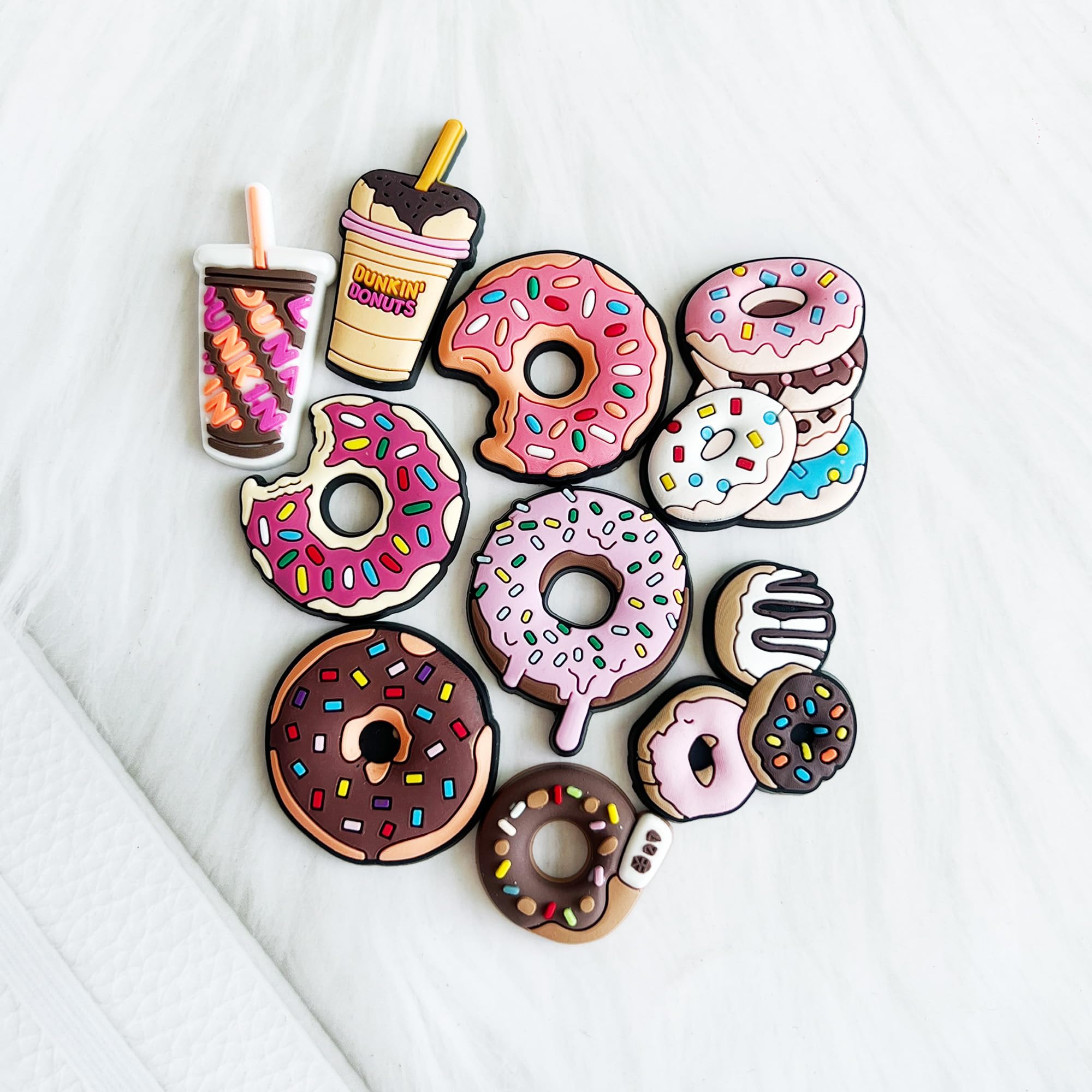 Comida Encantos del Zapato 21PCS Cute Cartoon Zapato Decoración Croc Charms para Niñas Mujeres Niños Adultos, Regalo para Fiesta de Cumpleaños