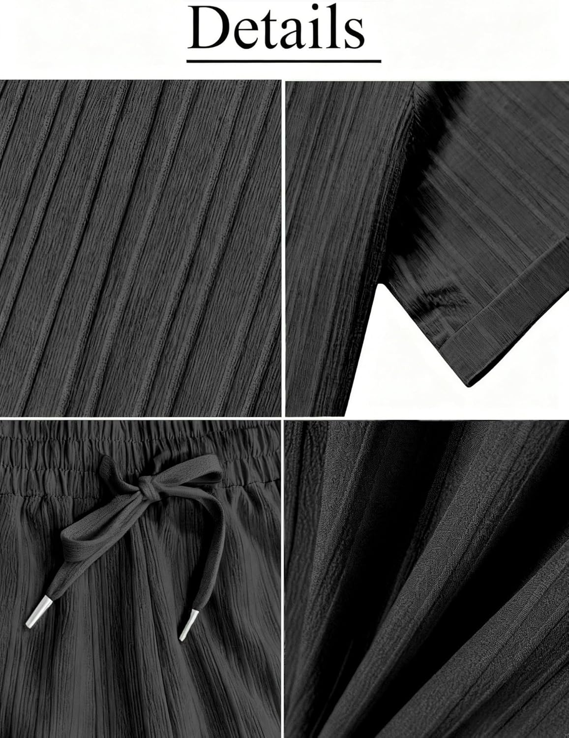 Bealin Men's Summer Beach Outfits 2 Piece Vintage Short Sleeve T Shirts and Shorts Vacation Texture Sets - Image 6