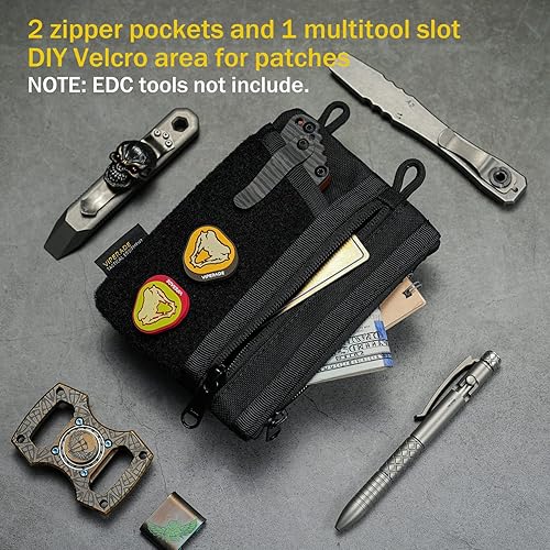 Miniatura 4 de VIPERADE VE16 - Organizador de bolsillo, bolsa EDC para hombres, 7 bolsillos, organizador de bolsillo EDC para transporte diario, bolsa de bolsillo
