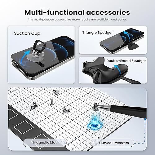 Vista 25 de JOREST Juego de 38 destornilladores de precisión pequeños con Torx T5, T6, Y00, mini kit de herramientas de reparación para Macbook, computadora
