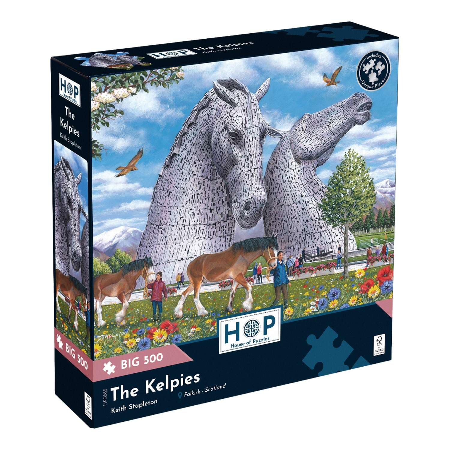 The House of Puzzles The Kelpies BIG 500 Puzzle | Scenic Scotland Jigsaw