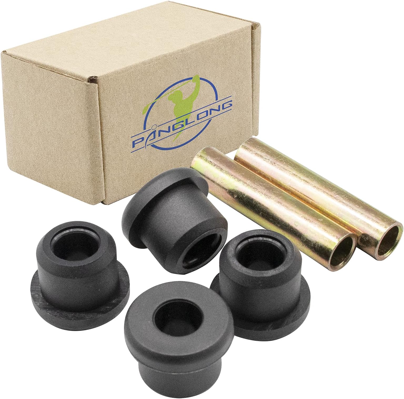 PanglongClub Car DS Polyurethane Bushing and Sleeve Kit for Front Leaf Spring Fits Gas and Electric Golf Cart OEM #1015583#1012303