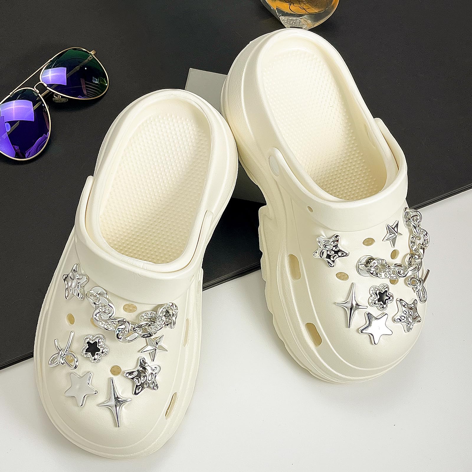 Schuh Charms, Süße Glitzernde Schuhanstecker Anstecke Set, DIY Schuhdekoration mit Strass, Schuh Anstecke Schuh Dekoration Zubehör für Mädchen Frauen Kinder