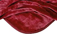 Vista 1 de SOLARON Queen Size 78" x 94" Manta de visón coreano sólido Borgoña