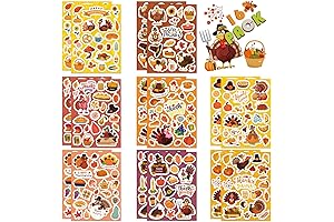 Thanksgiving Turkey Sticker Sheets - 16 Sheets of Fall Fun!