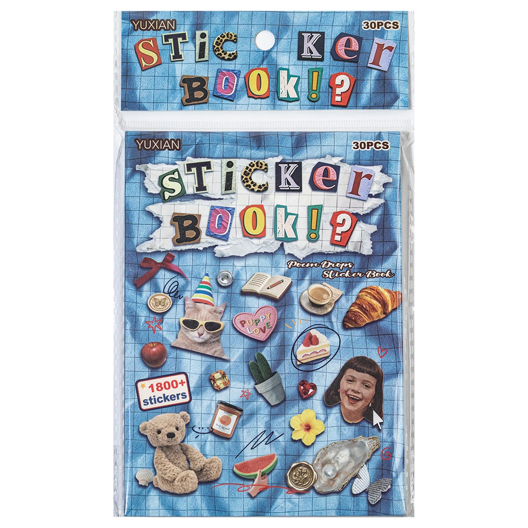 Sticker Book with 1800+ Stickers, 30 Pages