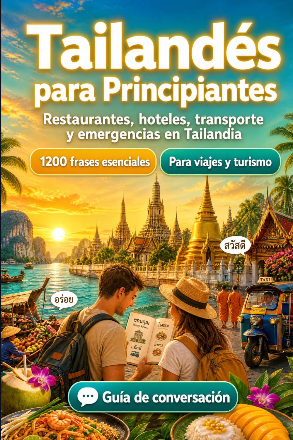 Tailandés Para Principiantes: 1200 frases esenciales en Tailandés para viajar en Tailandia: Guía fácil de pronunciación, conversaciones cotidianas, ... y consejos culturales para explorar Tailandia