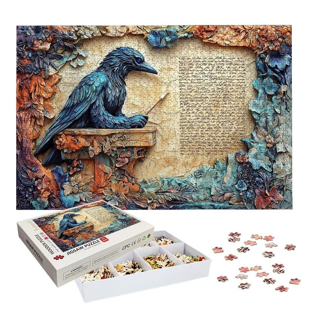 Puzzle Corbeau, Puzzle 1000 Pièces Adultes, Puzzles pour Décor Murale -2203