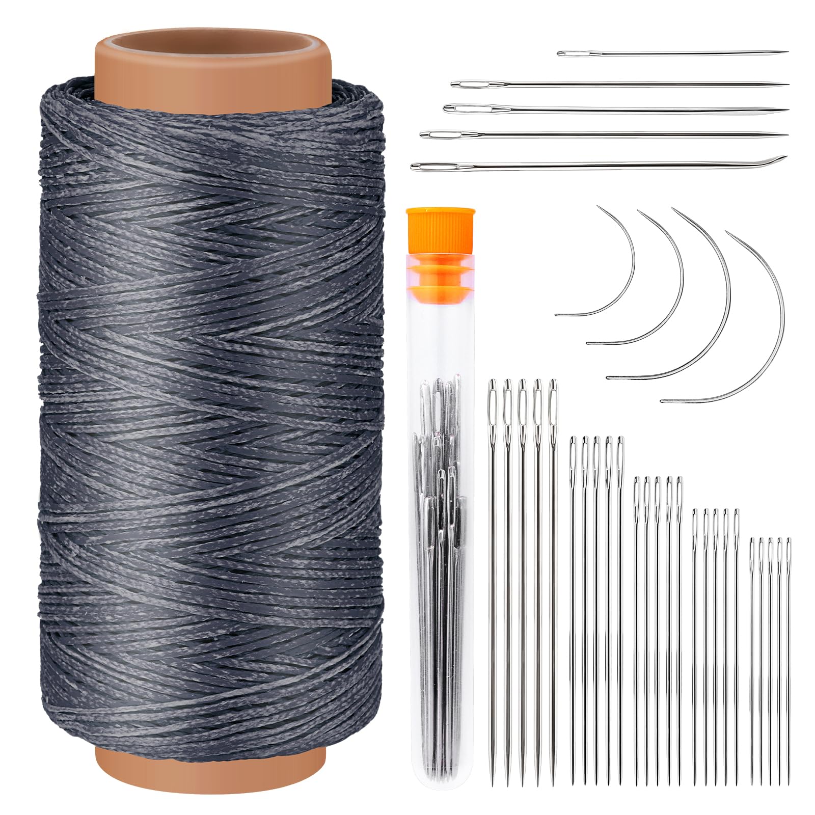 Amazon.com: Tikjiua 492ft Upholstery Needle Thread, 164Yards Leather ...