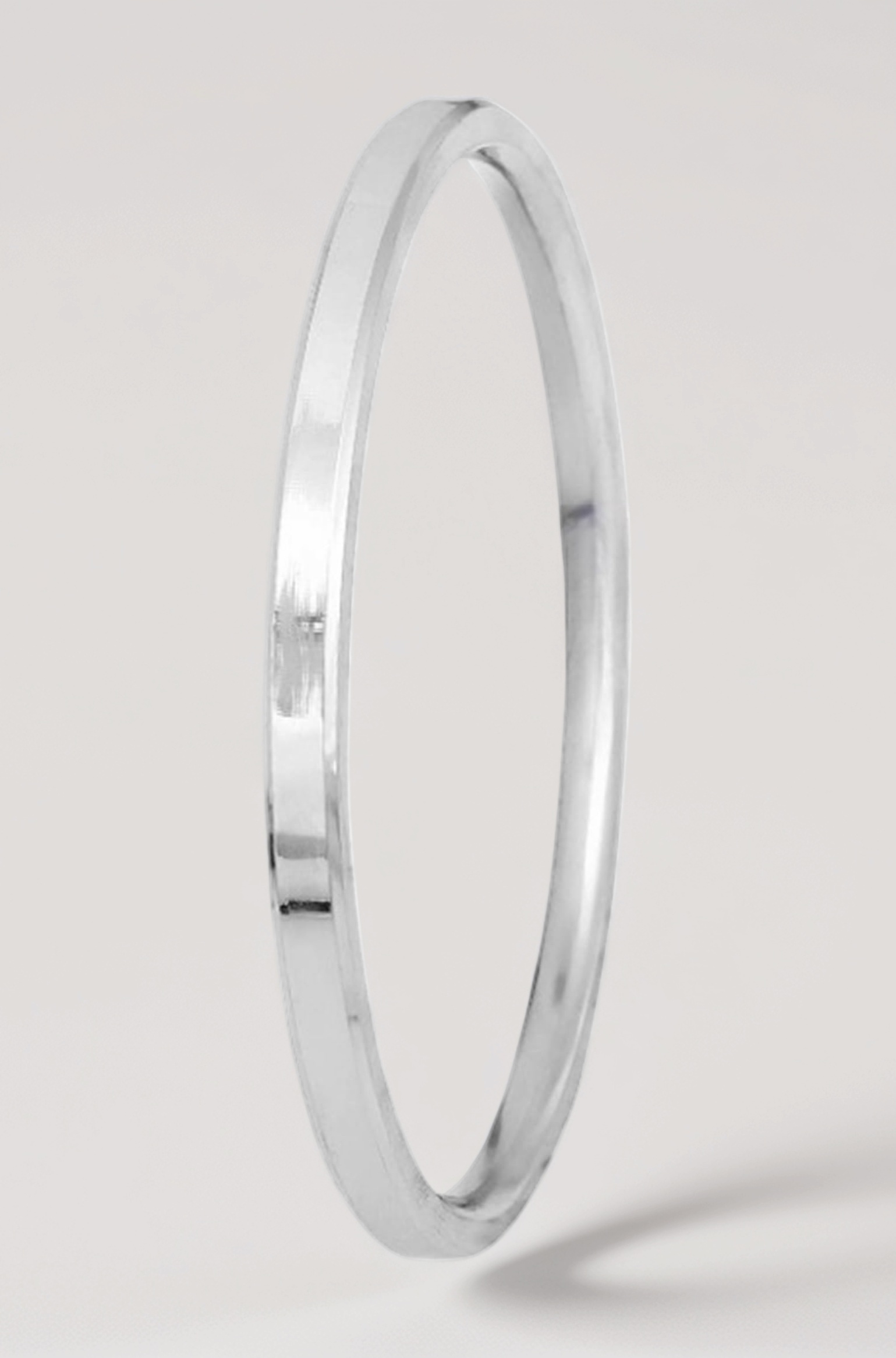 Sikh Punjabi Flat Kada Stainless Steel Bracelet For Men & Women 5mm Thickness, 5.7cm