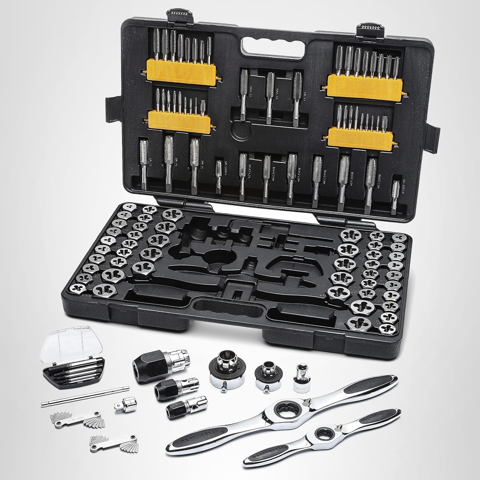 GEARWRENCH 114 Piece Ratcheting Tap and Die Set | SAE & Metric