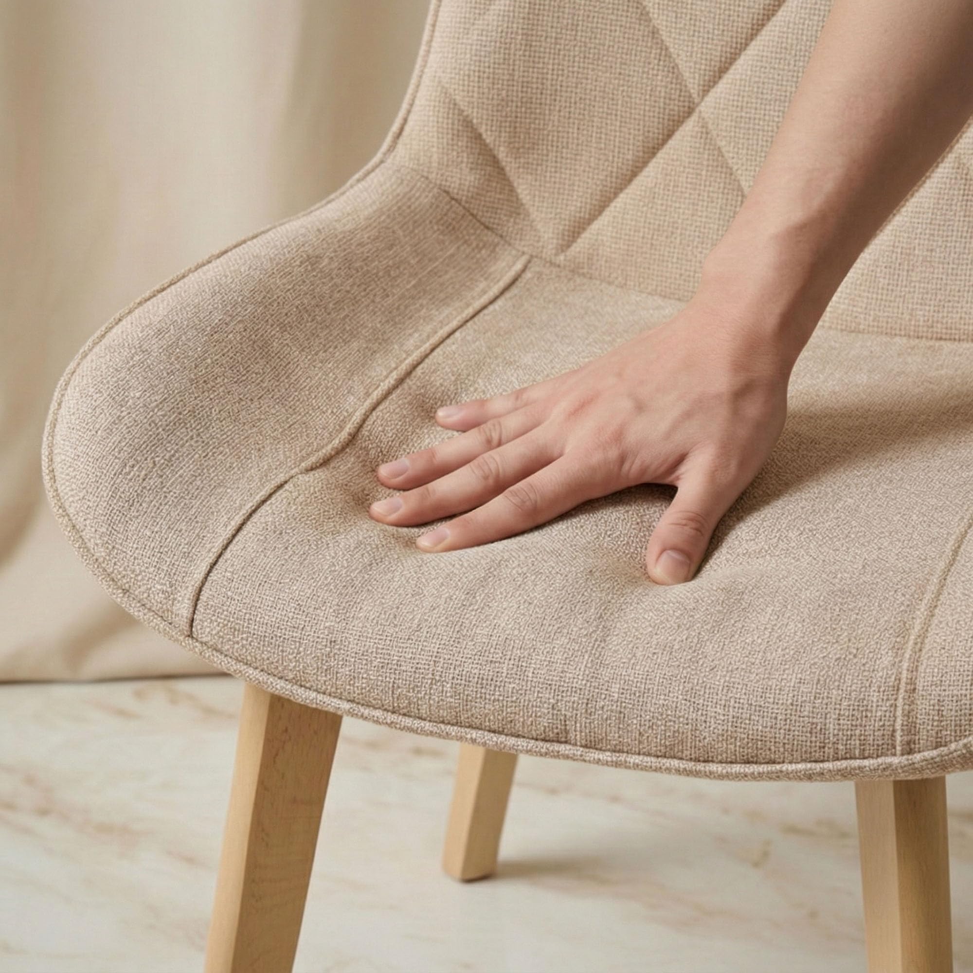 Chaises de Salle à Manger, Khaki, 4 Pièces