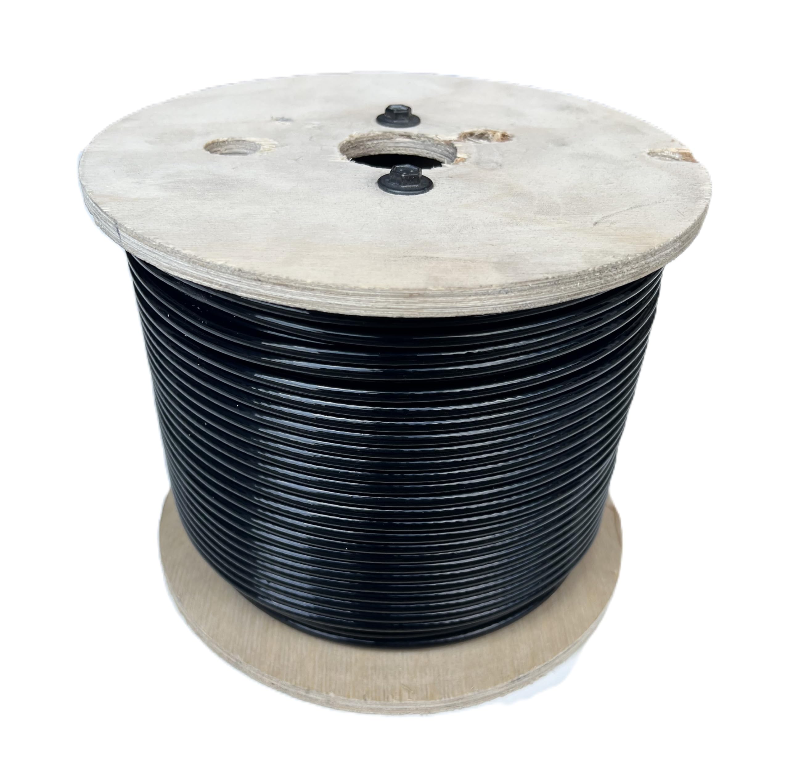 1/8" Coated to 3/16" Diameter, 7x7 Construction, Black Vinyl Coated Cable: 50, 100, 250 and 500 Ft (500 ft Reel)