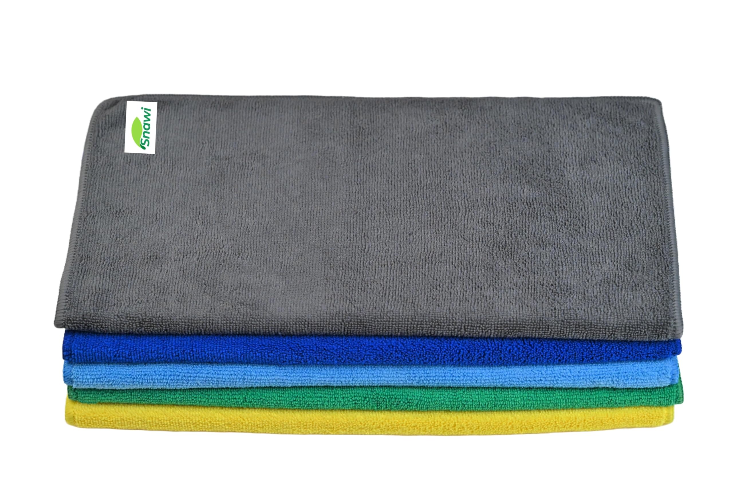 Snawi Microfiber Cleaning Cloths for Kitchen & Home - (Pack of 5) 40x40cm, Multicolor, High Absorbent 250GSM, Scratch-Free Towels for Kitchen, Car, and Glass Cleaning (B0DF6QKMLS) Amazon Price History, Amazon Price Tracker