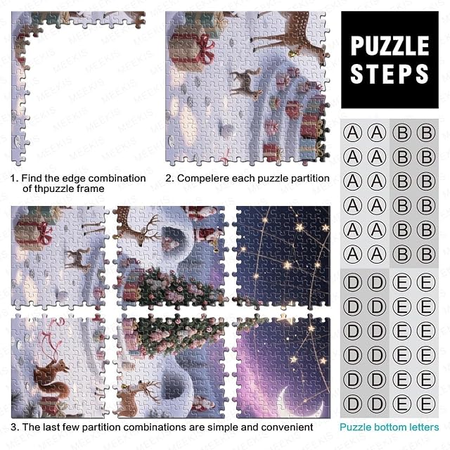 Foto 5 de 7 de Bosque de Navidad 1000 Piezas Puzzle Niños Regalo Fairy Tale Style DecoracióN Familiar Juego Desafiante…