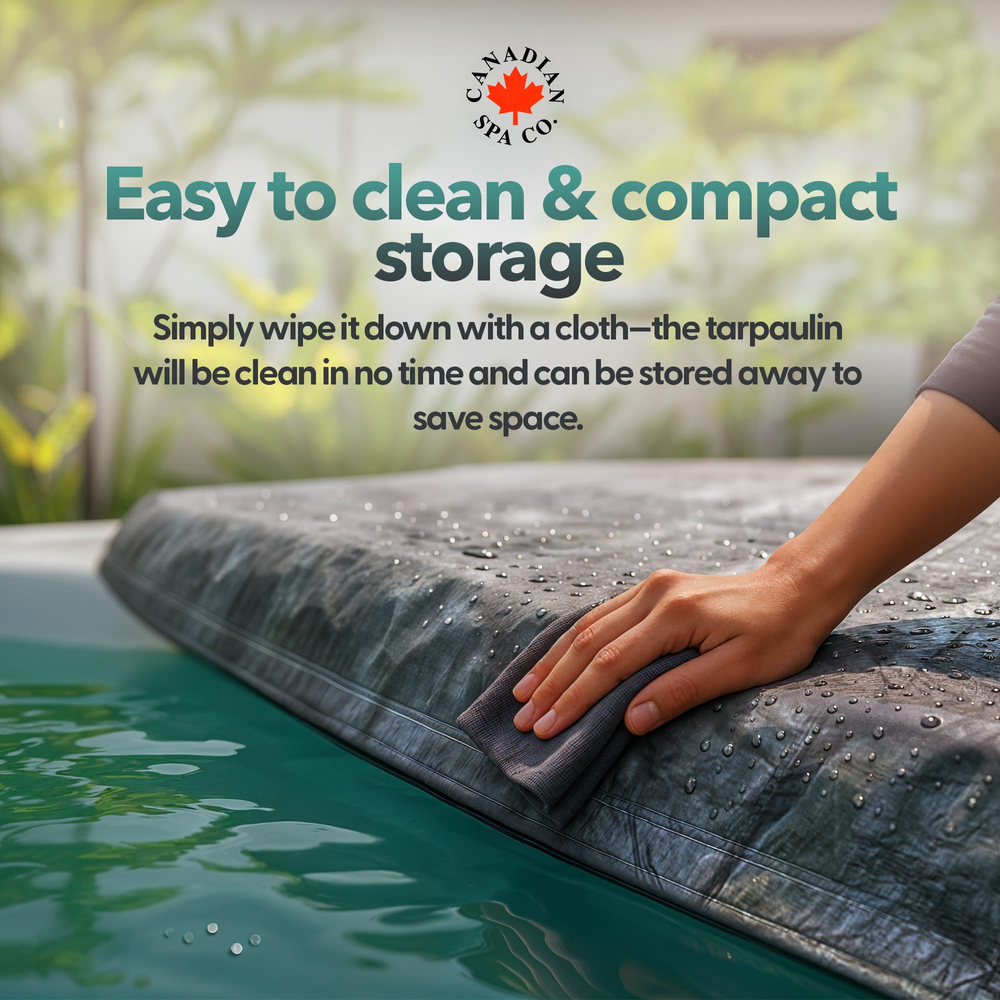 CANADIAN SPA CO. Cover Guard, plandeka ochronna na osłony izolacyjne, średnica 2,13 m, osłona ochronna wykonana z tkanego polietylenu, ochrona przed promieniami UV, wiatrem i atmosferycznymi