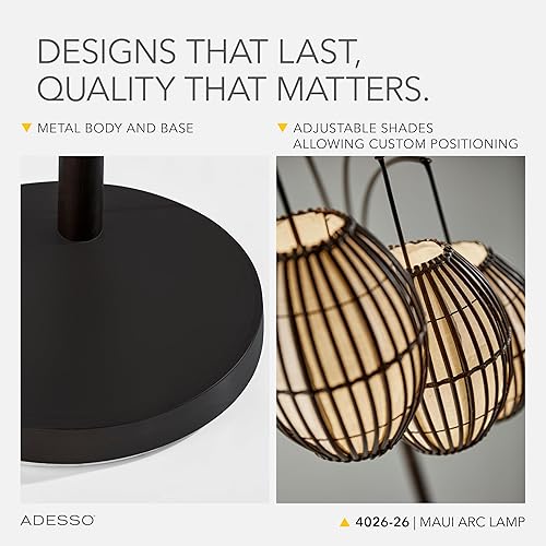 Miniatura 4 de Lámpara Adesso Maui arqueada