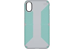 Speck Presidio Grip Case for iPhone XR - Dolphin Grey/Aloe Green