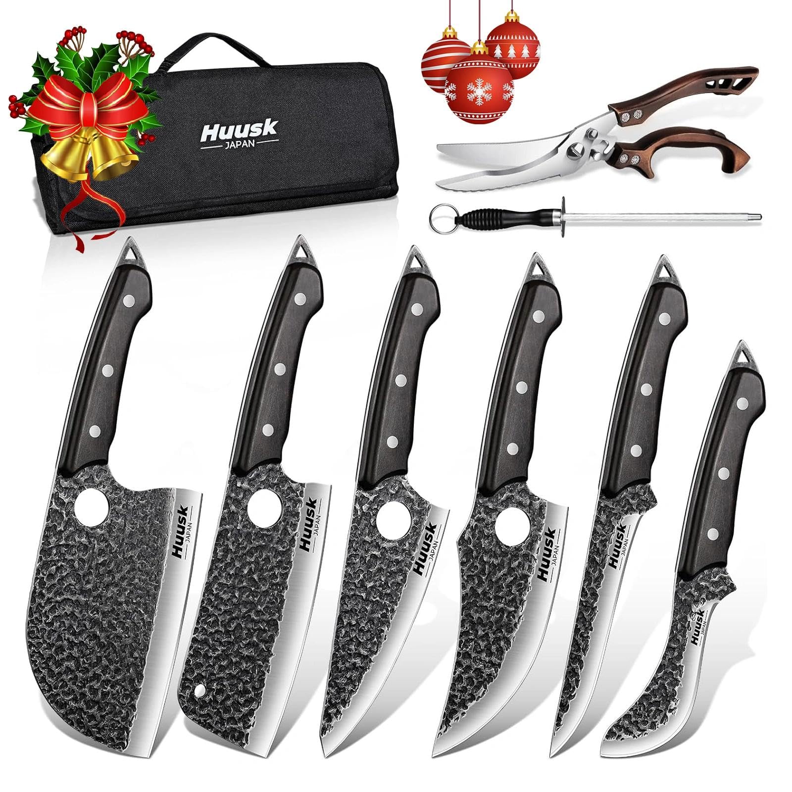 Huusk Serbian Chef Knife Set 6pcs